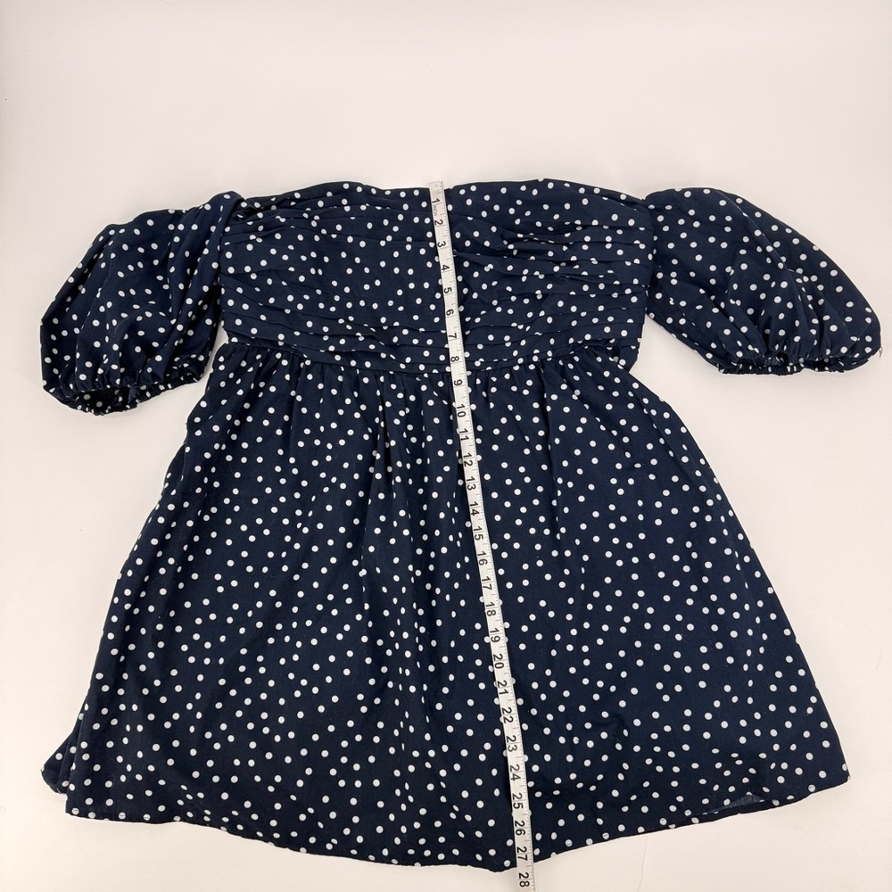 Abercrombie & Fitch Off Shoulder Polka Dot Mini Skort Dress XL Retro Summer - Picture 2 of 8